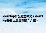 desktop什么意思中文（desktop是什么意思啊簡介介紹）