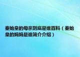 秦始皇的母親到底是誰(shuí)百科（秦始皇的媽媽是誰(shuí)簡(jiǎn)介介紹）
