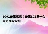 1001轉(zhuǎn)賬寓意（轉(zhuǎn)賬101是什么意思簡介介紹）