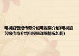 電視劇苦娘傳奇介紹電視貓介紹(電視劇苦娘傳奇介紹電視貓?jiān)敿?xì)情況如何)