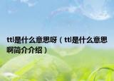 ttl是什么意思呀（ttl是什么意思啊簡(jiǎn)介介紹）