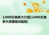 12000方有多大介紹(12000方有多大詳細(xì)情況如何)