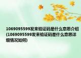 1069095599發(fā)來(lái)驗(yàn)證碼是什么意思介紹(1069095599發(fā)來(lái)驗(yàn)證碼是什么意思詳細(xì)情況如何)