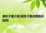 潘冬子是介紹(潘冬子是詳細情況如何)