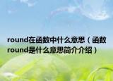 round在函數(shù)中什么意思（函數(shù)round是什么意思簡介介紹）