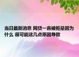 當(dāng)日最新消息 網(wǎng)貸一直被拒是因?yàn)槭裁?很可能這幾點(diǎn)原因?qū)е? /></span></a>
                        <h2><a href=