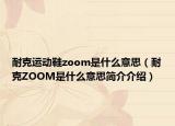 耐克運動鞋zoom是什么意思（耐克ZOOM是什么意思簡介介紹）