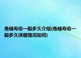角蛙壽命一般多久介紹(角蛙壽命一般多久詳細(xì)情況如何)