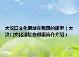 大汶口文化遺址在我國(guó)的哪里（大汶口文化遺址在哪里簡(jiǎn)介介紹）