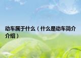 動(dòng)車(chē)屬于什么（什么是動(dòng)車(chē)簡(jiǎn)介介紹）