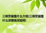 三級(jí)警督是什么介紹(三級(jí)警督是什么詳細(xì)情況如何)