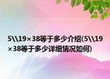 5\19×38等于多少介紹(5\19×38等于多少詳細情況如何)