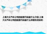 上海大眾汽車公司的股票代碼是什么介紹(上海大眾汽車公司的股票代碼是什么詳細(xì)情況如何)