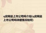 q房網是上市公司嗎介紹(q房網是上市公司嗎詳細情況如何)