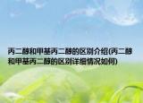 丙二醇和甲基丙二醇的區(qū)別介紹(丙二醇和甲基丙二醇的區(qū)別詳細情況如何)
