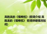 高勝美的《情難枕》(歌詞介紹 高勝美的《情難枕》 歌詞詳細(xì)情況如何)
