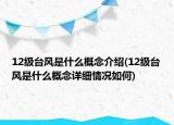 12級(jí)臺(tái)風(fēng)是什么概念介紹(12級(jí)臺(tái)風(fēng)是什么概念詳細(xì)情況如何)