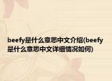 beefy是什么意思中文介紹(beefy是什么意思中文詳細(xì)情況如何)