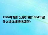 1984年是什么命介紹(1984年是什么命詳細(xì)情況如何)
