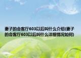 妻子的會客廳603以后叫什么介紹(妻子的會客廳603以后叫什么詳細(xì)情況如何)