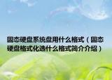 固態(tài)硬盤系統(tǒng)盤用什么格式（固態(tài)硬盤格式化選什么格式簡介介紹）