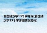 看圖猜漢字13個(gè)字介紹(看圖猜漢字13個(gè)字詳細(xì)情況如何)