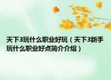 天下3玩什么職業(yè)好玩（天下3新手玩什么職業(yè)好點簡介介紹）