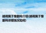 越調(diào)屬于豫劇嗎介紹(越調(diào)屬于豫劇嗎詳細(xì)情況如何)
