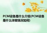 PCM設(shè)備是什么介紹(PCM設(shè)備是什么詳細(xì)情況如何)
