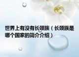 世界上有沒有長(zhǎng)頸族（長(zhǎng)頸族是哪個(gè)國(guó)家的簡(jiǎn)介介紹）