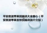 平安夜送蘋果祝福語大全暖心（平安夜送蘋果吉祥祝福語簡介介紹）