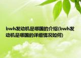 bwh發(fā)動機(jī)是哪國的介紹(bwh發(fā)動機(jī)是哪國的詳細(xì)情況如何)