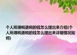 個人所得稅退稅的錢怎么提出來介紹(個人所得稅退稅的錢怎么提出來詳細(xì)情況如何)