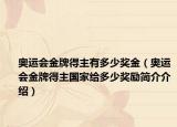 奧運(yùn)會(huì)金牌得主有多少獎(jiǎng)金（奧運(yùn)會(huì)金牌得主國家給多少獎(jiǎng)勵(lì)簡介介紹）