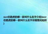 suv仿路虎的哪一款叫什么名字介紹(suv仿路虎的哪一款叫什么名字詳細(xì)情況如何)