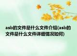 asb的文件是什么文件介紹(asb的文件是什么文件詳細情況如何)