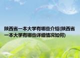 陜西省一本大學有哪些介紹(陜西省一本大學有哪些詳細情況如何)