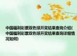 中國(guó)福利彩票雙色球開獎(jiǎng)結(jié)果查詢介紹(中國(guó)福利彩票雙色球開獎(jiǎng)結(jié)果查詢?cè)敿?xì)情況如何)