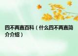 四不兩直百科（什么四不兩直簡介介紹）