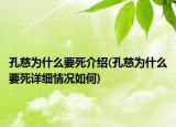 孔慈為什么要死介紹(孔慈為什么要死詳細情況如何)