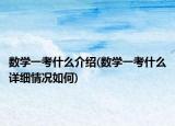數(shù)學(xué)一考什么介紹(數(shù)學(xué)一考什么詳細(xì)情況如何)