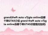 grand(theft auto v與gta online選哪個啊GTA5介紹 grand theft auto v與gta online選哪個啊GTA5詳細情況如何)