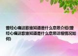 曾經(jīng)心痛這歌誰知道是什么意思介紹(曾經(jīng)心痛這歌誰知道是什么意思詳細(xì)情況如何)