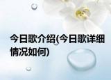 今日歌介紹(今日歌詳細(xì)情況如何)