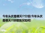 今年頭伏是哪天!?介紹(今年頭伏是哪天!?詳細情況如何)