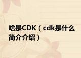 啥是CDK（cdk是什么簡介介紹）