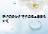 泛組詞呢介紹(泛組詞呢詳細(xì)情況如何)
