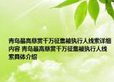 青島最高懸賞千萬征集被執(zhí)行人線索詳細內(nèi)容 青島最高懸賞千萬征集被執(zhí)行人線索具體介紹