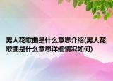 男人花歌曲是什么意思介紹(男人花歌曲是什么意思詳細情況如何)