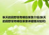 秋天的田野里有哪些景象介紹(秋天的田野里有哪些景象詳細情況如何)